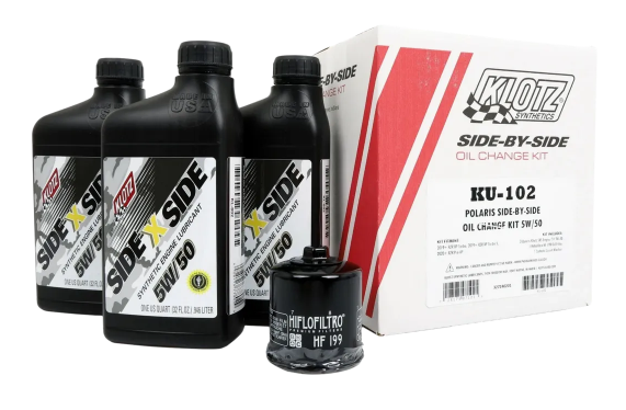 KLOTZ Polaris Oil Change Kit KU-102 (HF-199) 5W-50 Polaris 2019+ Turbo/Pro Off-Road Ranger - 3 Qt